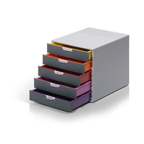 Cassettiera in plastica di alta qualità VARICOLOR® Durable 5 cassetti 7605-27